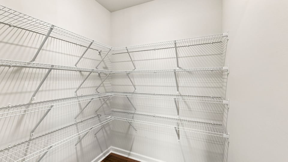 Pantry with racks.