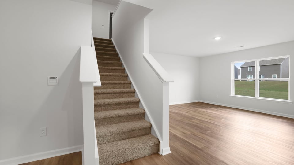 Stairs to second level.