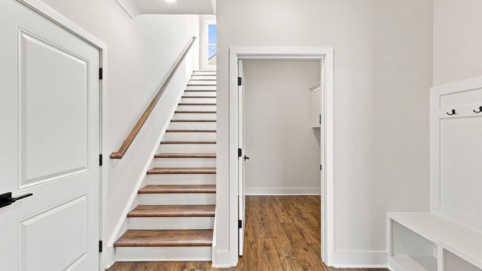 Stairs to second level.