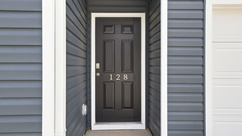 View of front door.