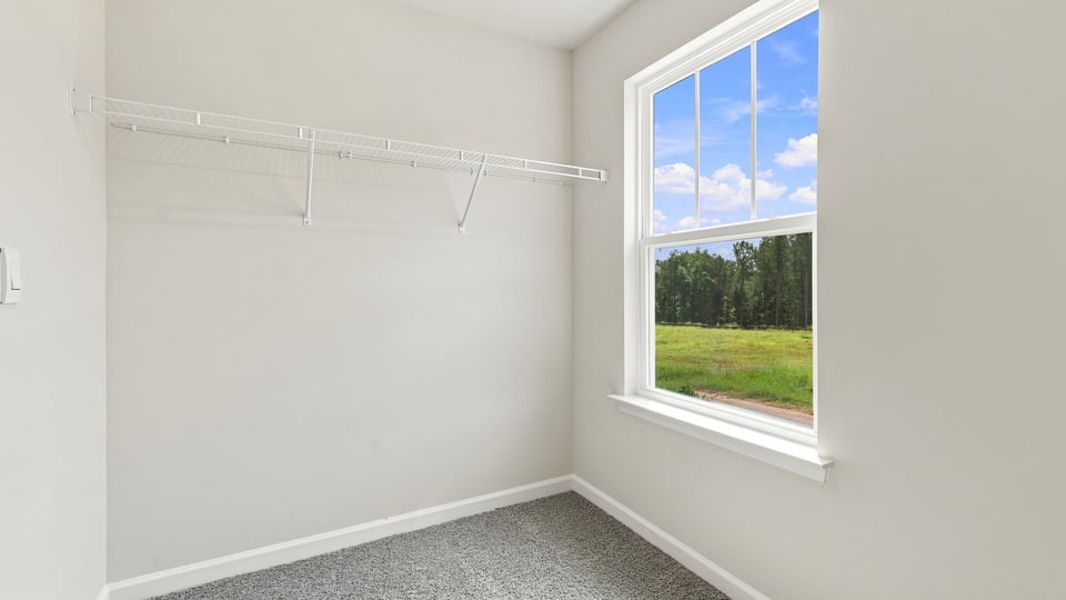 Closet with window.