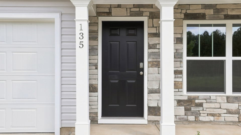 View of front door.