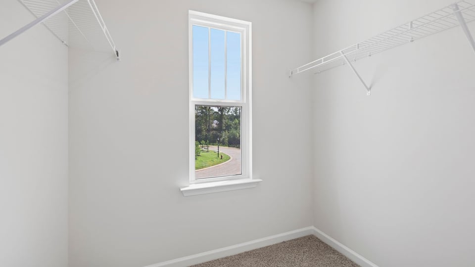 Closet with window.