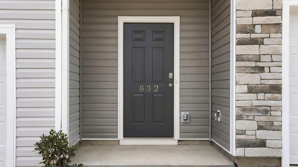 View of front door.