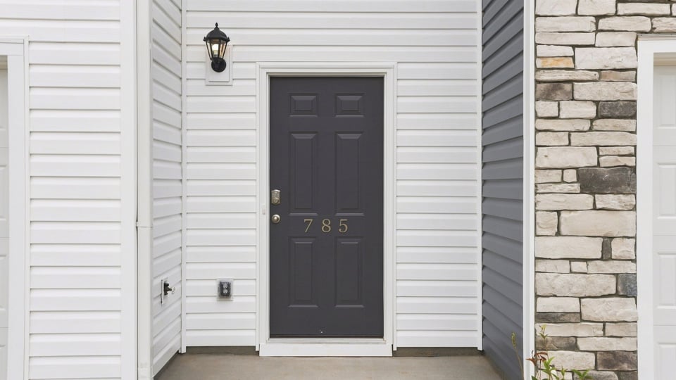 View of front door.