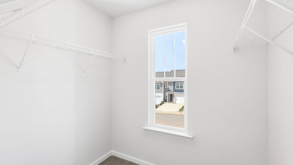 Closet with window.