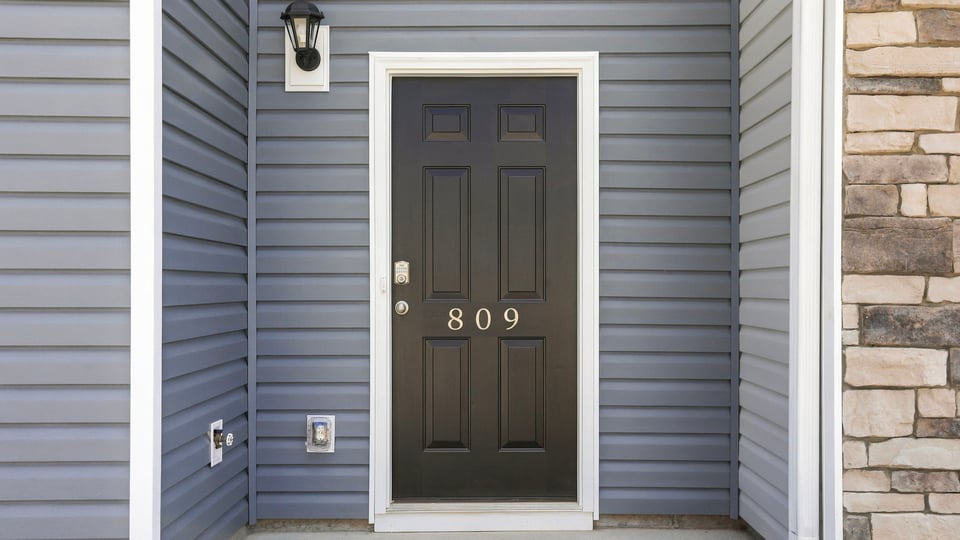 View of front door.