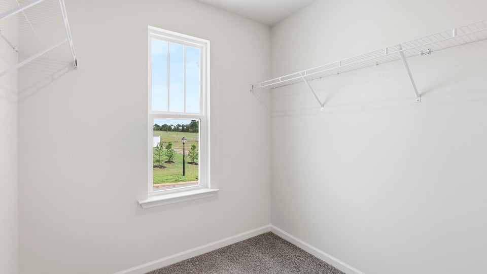 Closet with window.