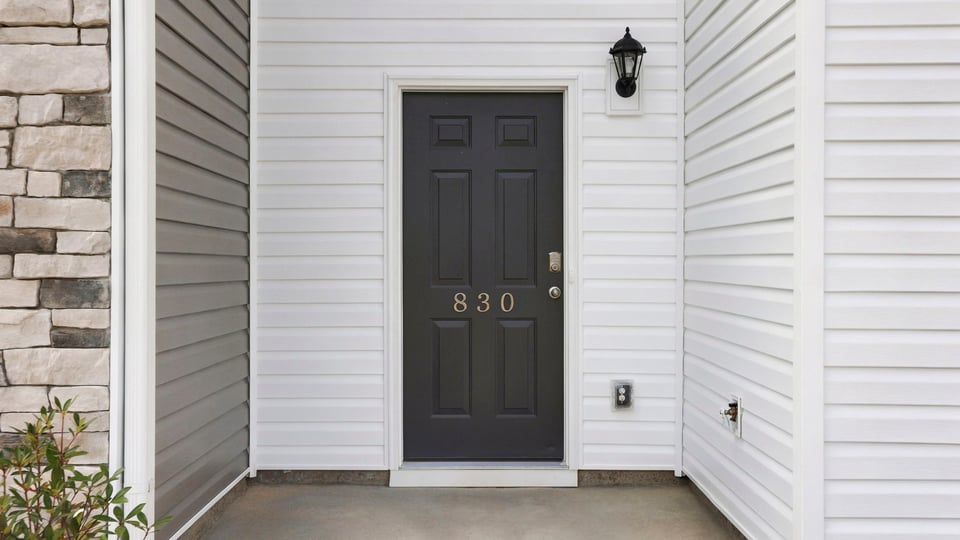 View of front door.