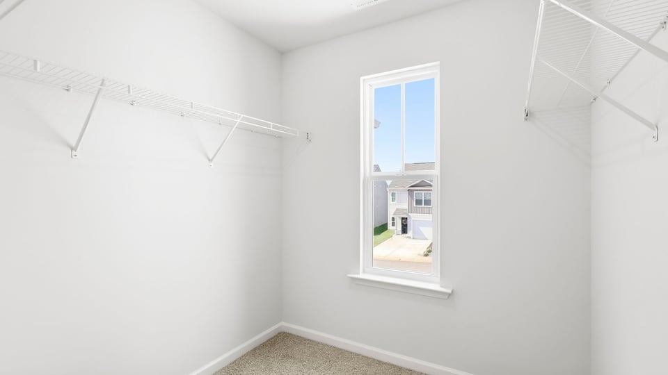 Closet with window.