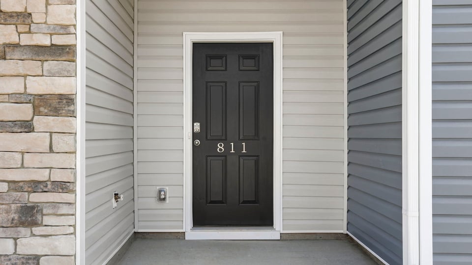 View of front door.