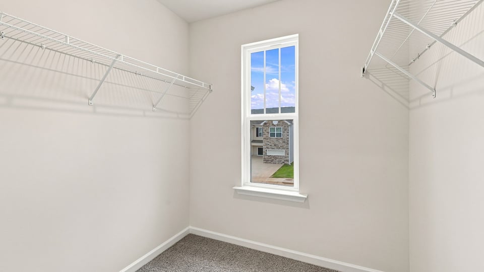 Closet with window.