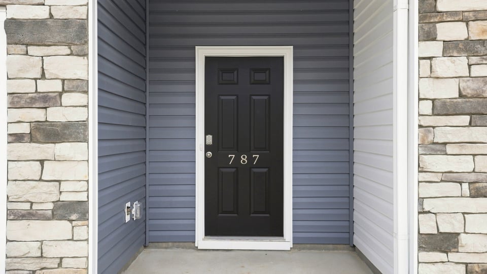 View of front door.