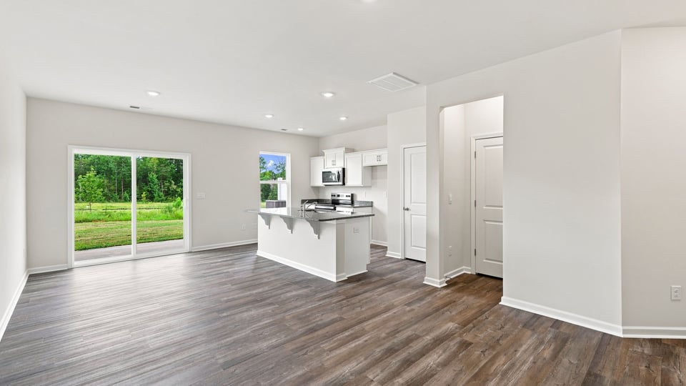 Living area with windows.