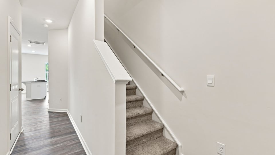 Stairs to second level.