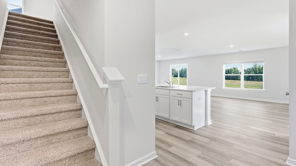 View of stairs to bedrooms.