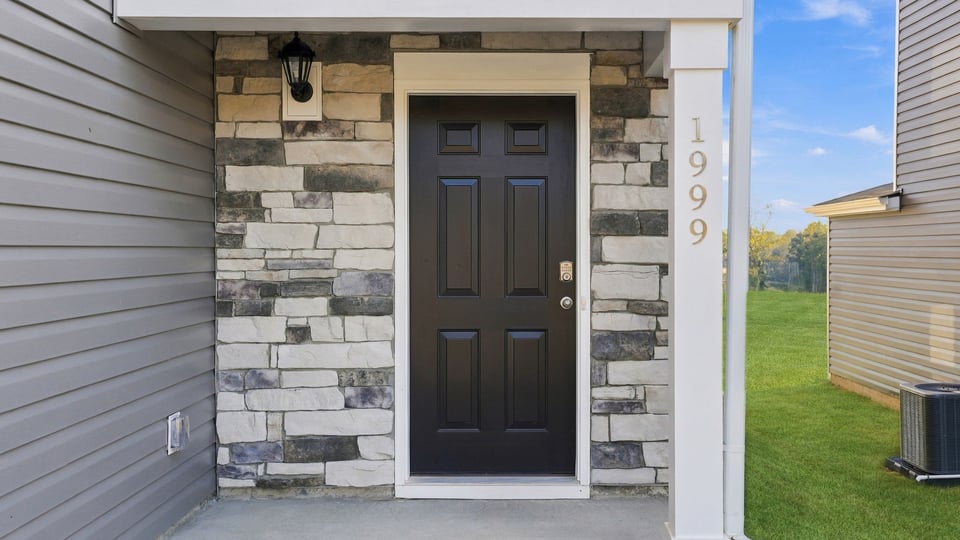 View of front door.