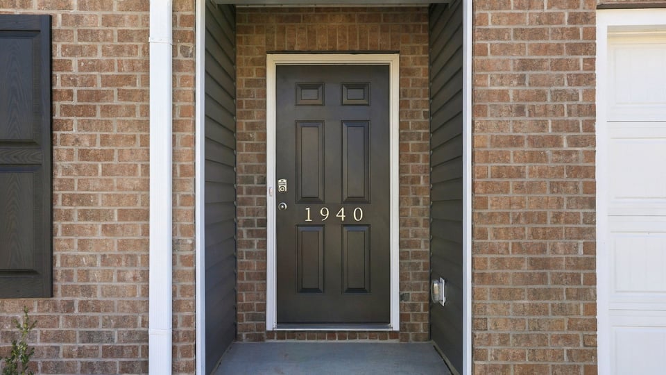 View of front door.