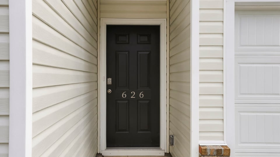 View of front door.