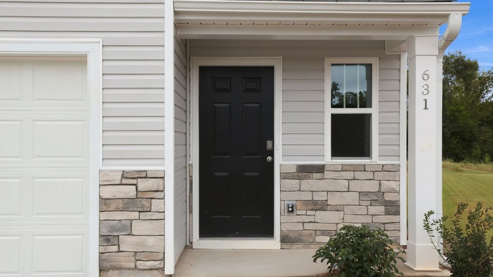View of front door.