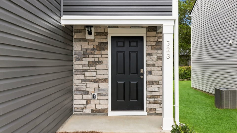 View of front door.