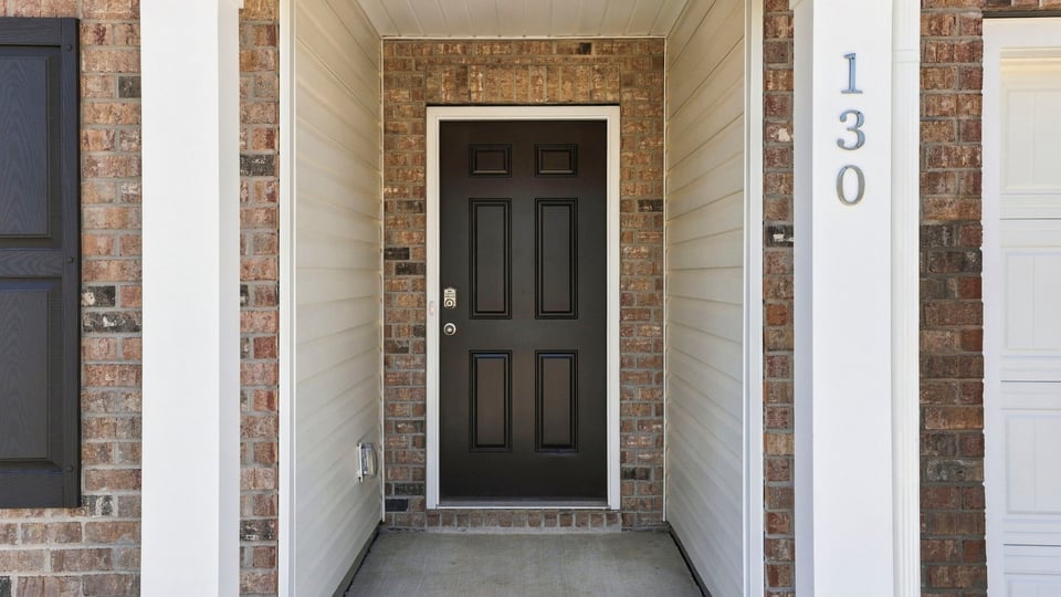 View of front door.