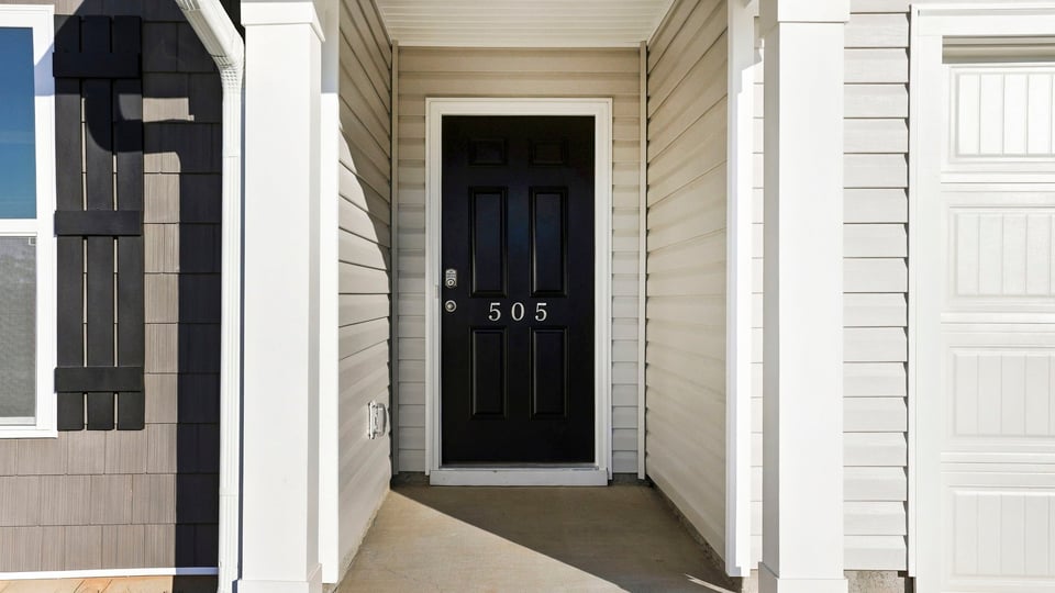 View of front door.