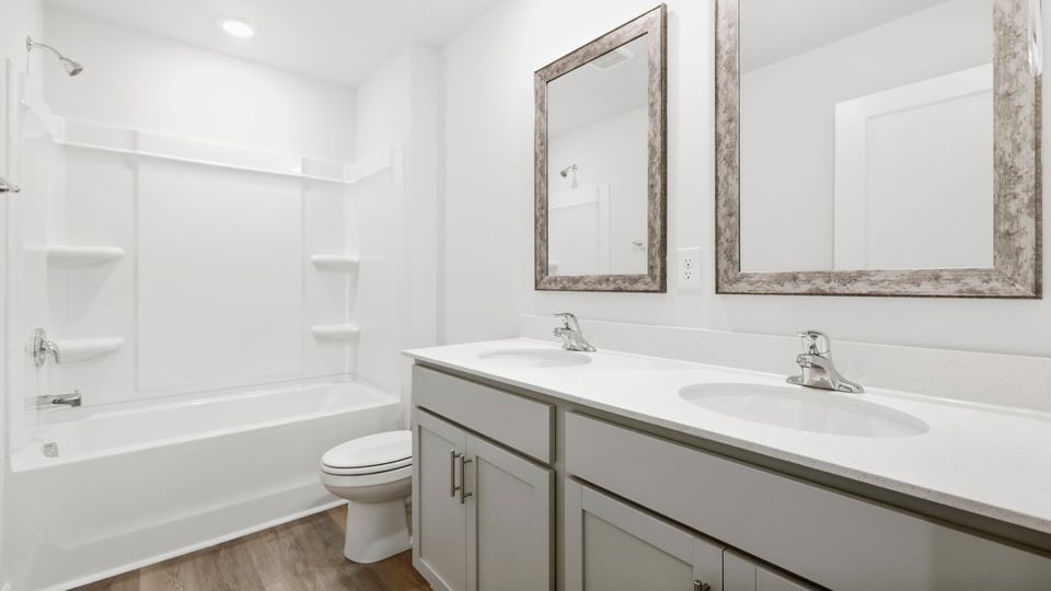 Bathroom with bathtub.