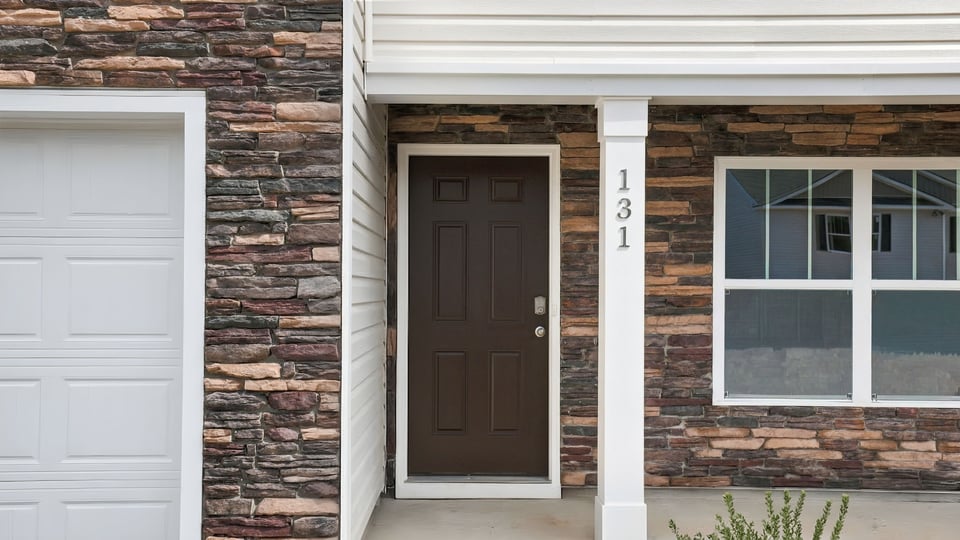 View of front door.