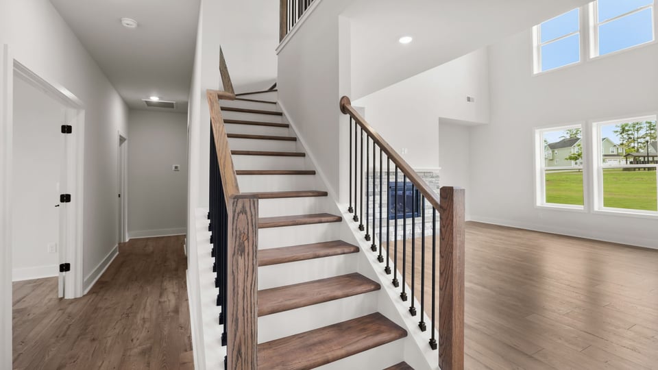View of stairs to bedroom.