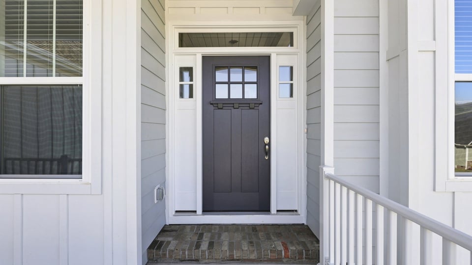 View of front door.