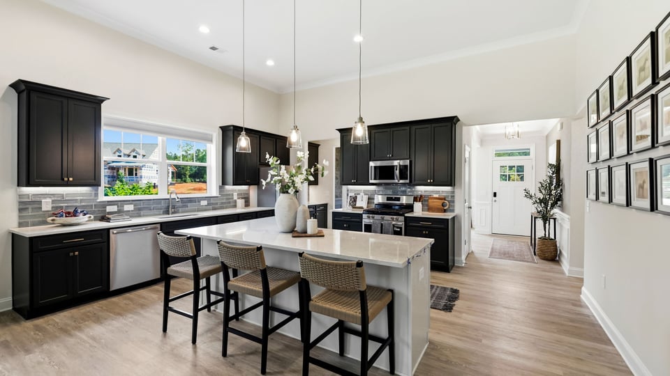 Kitchen with island.