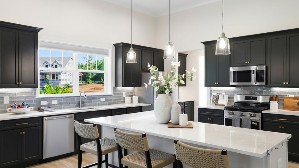 Kitchen with island.