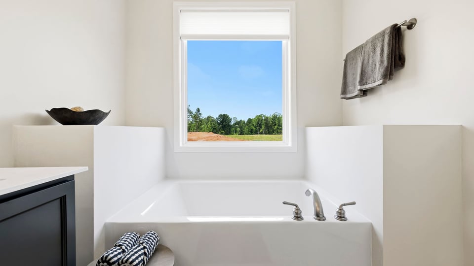 Bathroom with double vanity.