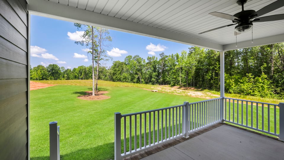 Large backyard of home.