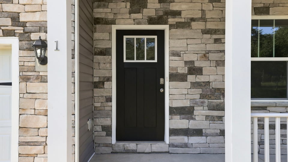 View of front door.