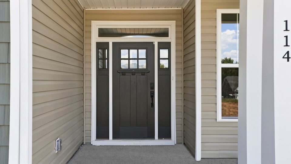 View of front door.
