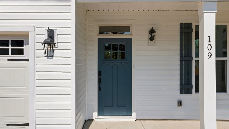 View of front door.