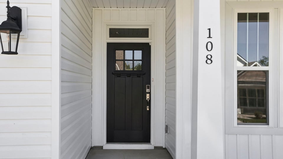 View of front door.