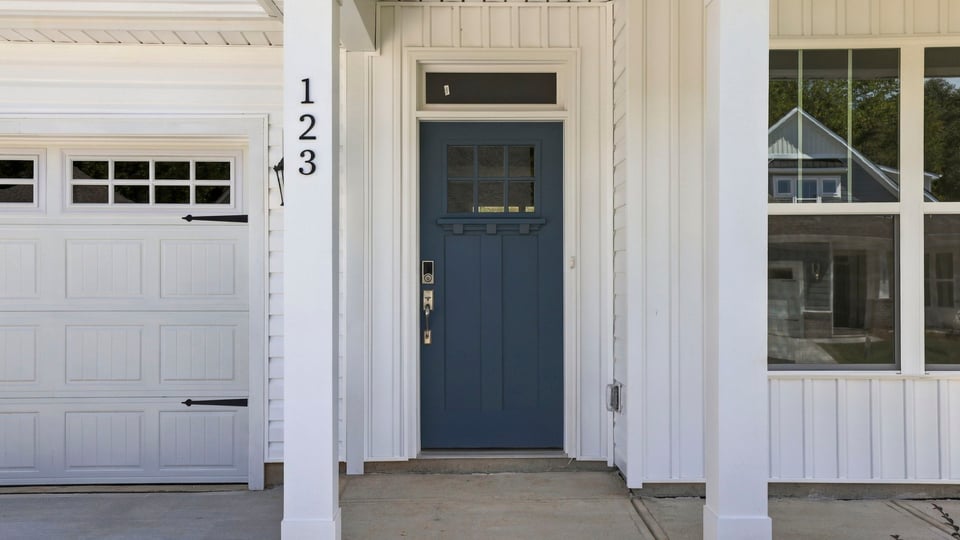 View of front door.