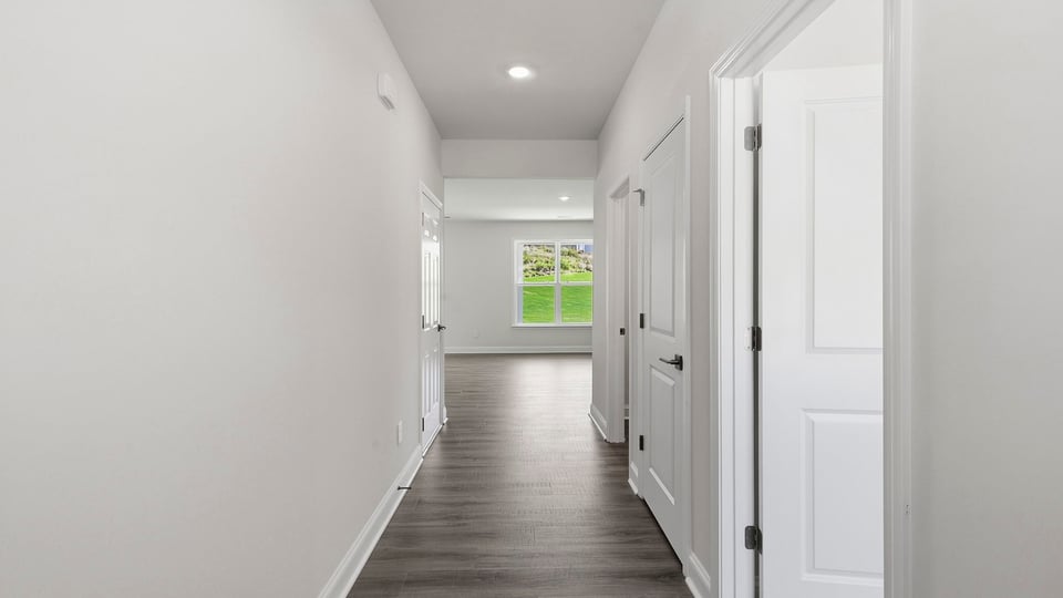 Hallway view of home.