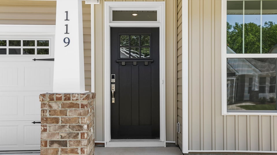 View of front door.