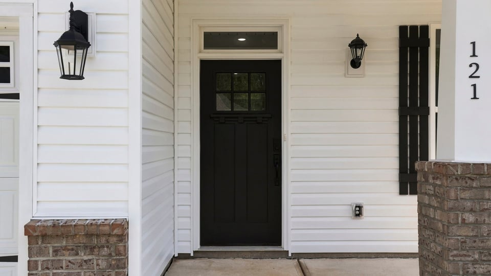 View of front door.