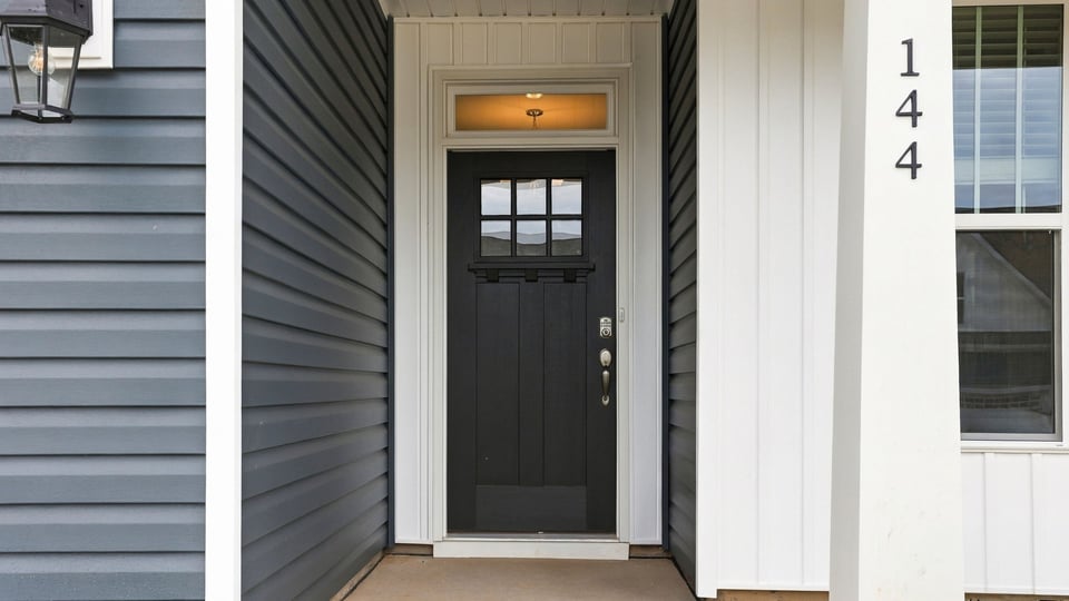 View of front door.