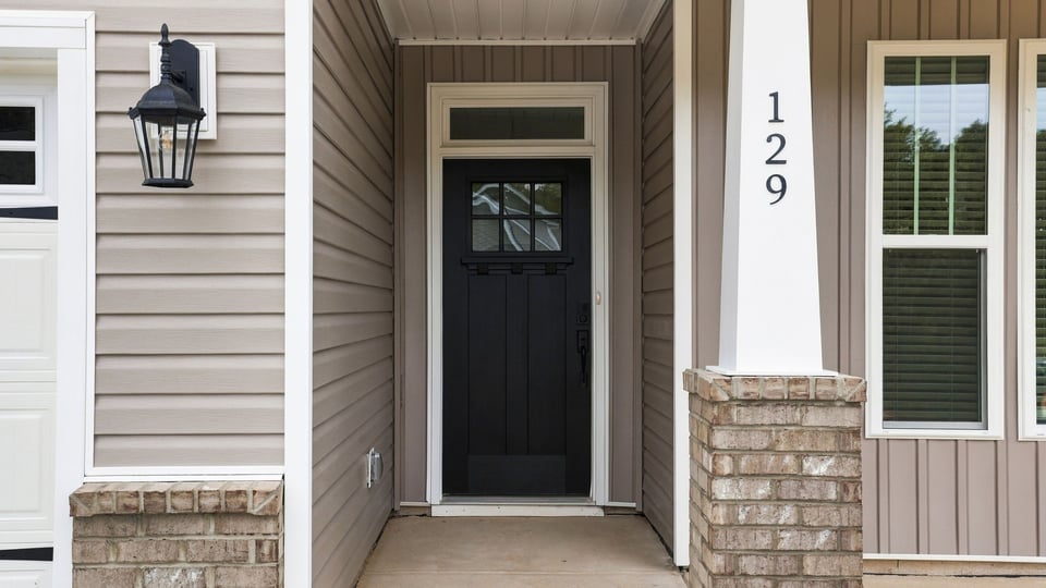 View of front door.