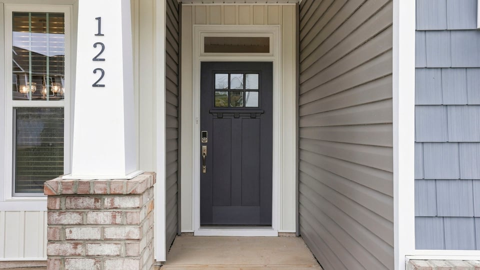 View of front door.