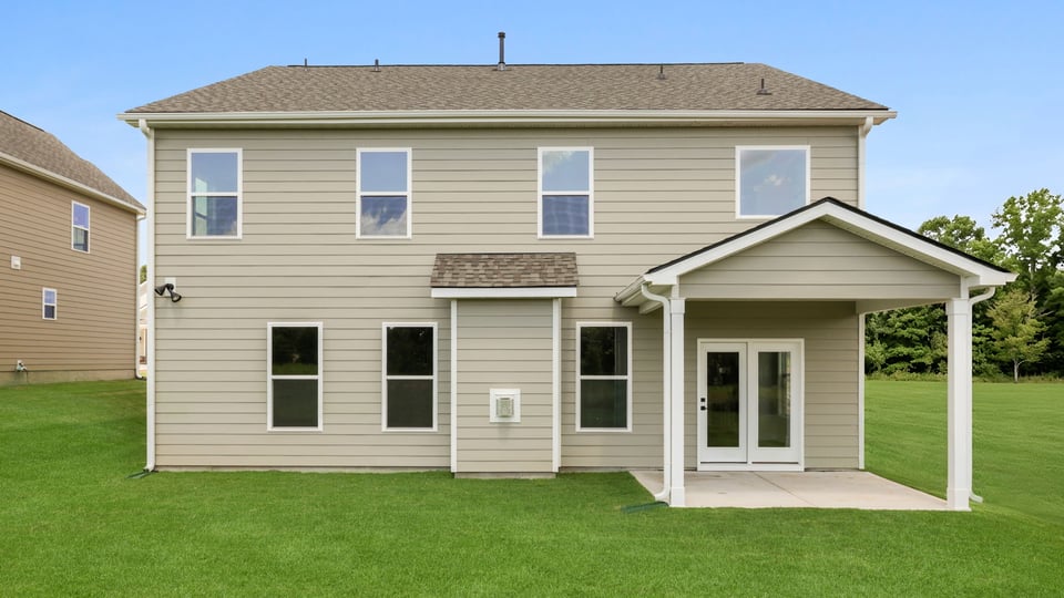 Back exterior of home.