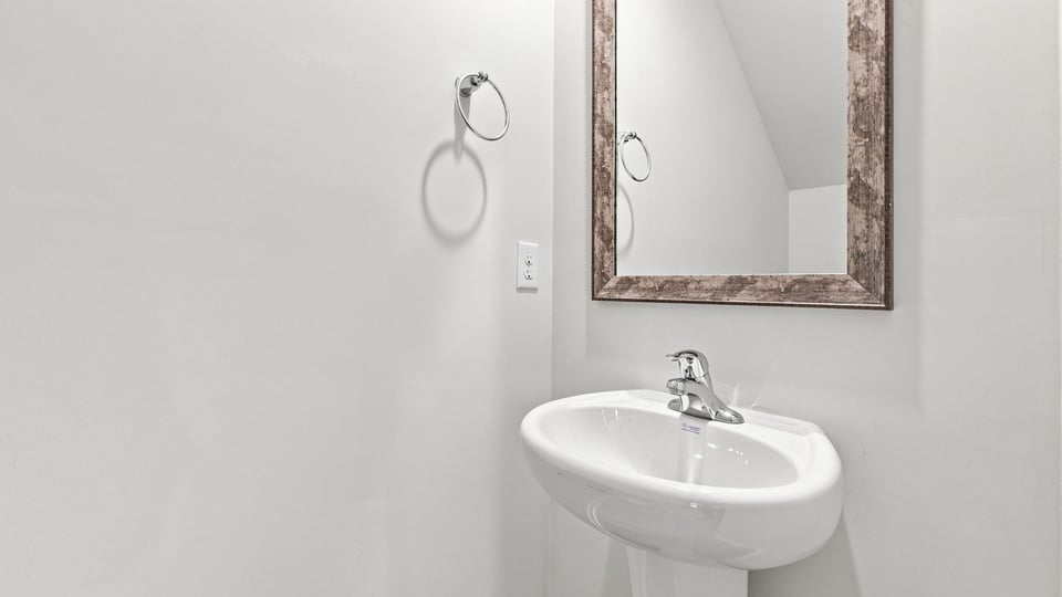 Half bathroom with sink.
