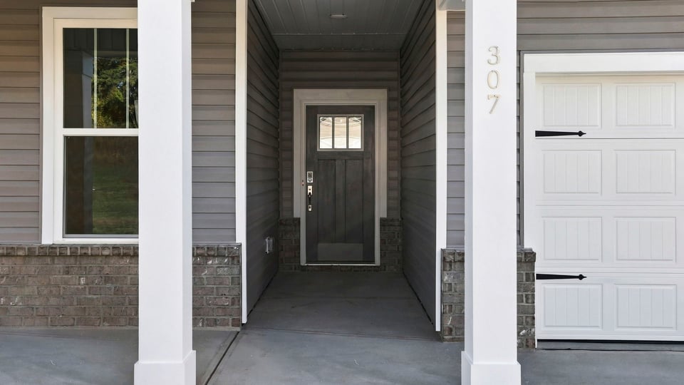 View of front door.