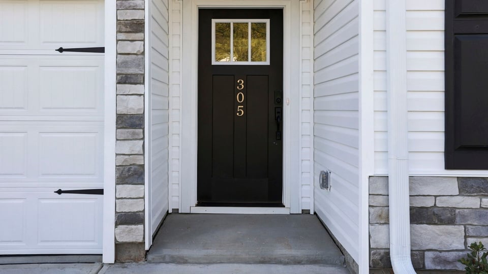 View of front door.